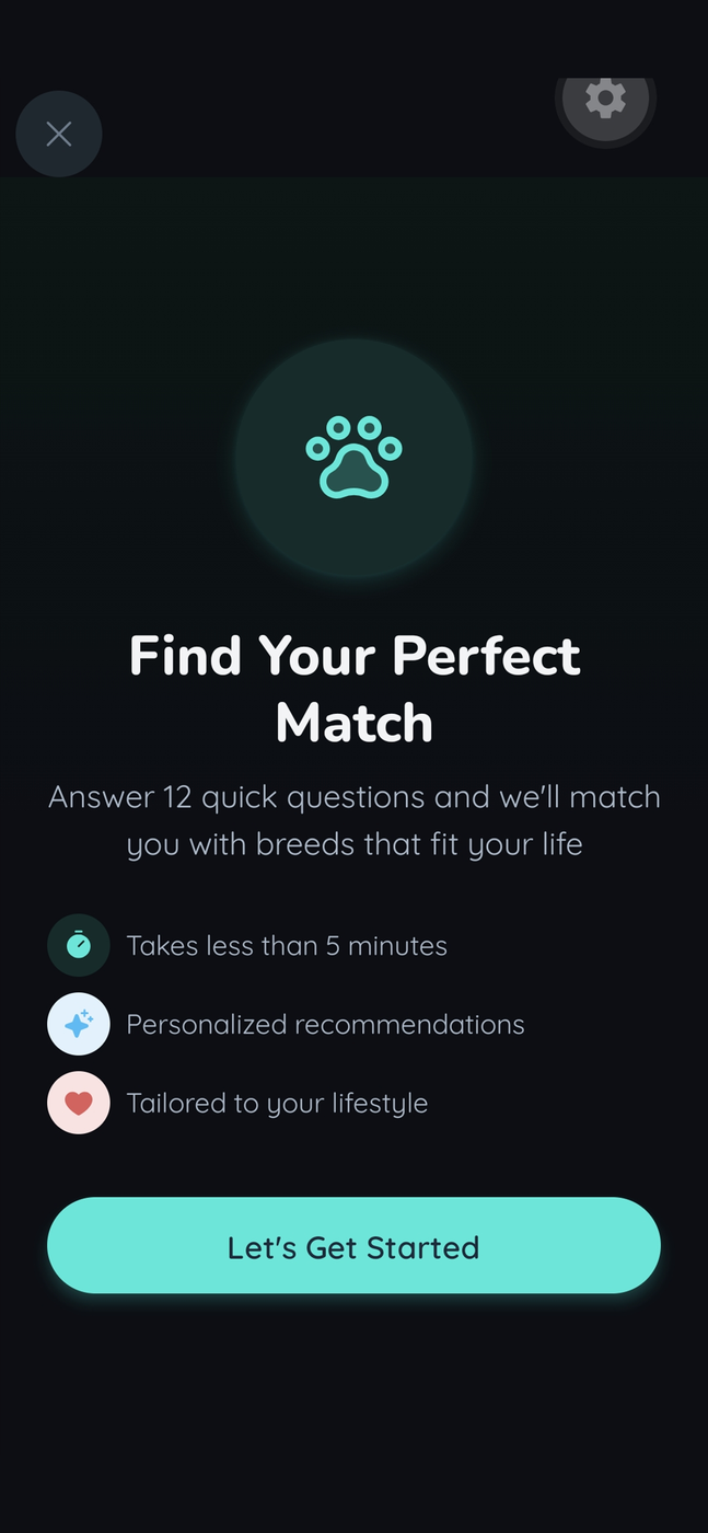 Best Friend app quiz that matches you with the right dog or cat breed for your lifestyle